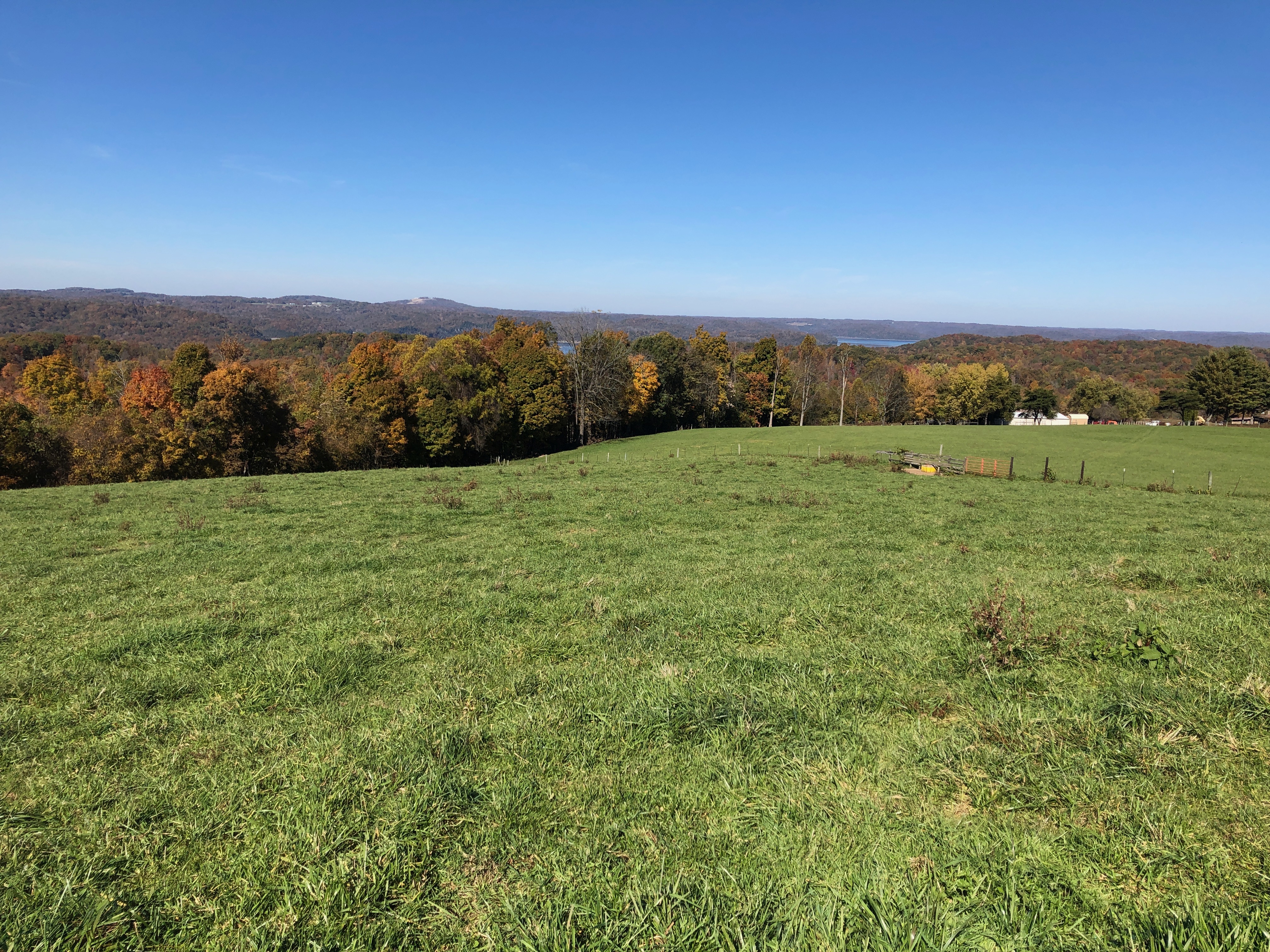 Wide open pasture and hay fields on the farm
